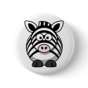 Cute Cartoon Zebra buttons