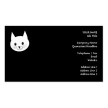 Cute Cat Face. Business Card