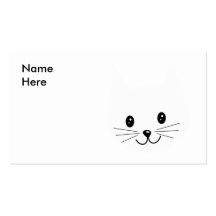 Cute Cat Face. Business Card Templates
