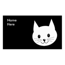 Cute Cat Face. Business Card Templates