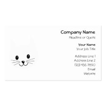 Cute Cat Face. Business Cards