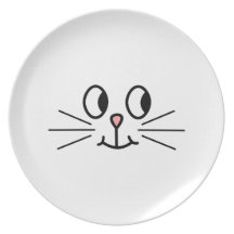 Cute Cat Face. Party Plates