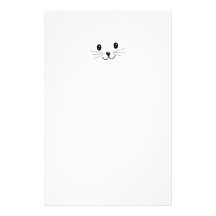Cute Cat Face. Personalized Stationery