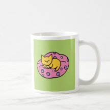 Cute Cat Green Coffee Mugs