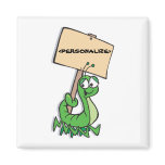 Cute Caterpillar with Sign, <PERSONALIZE> Refrigerator Magnet