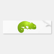 Cute Chameleon - Green Bumper Sticker
