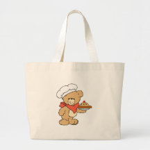 Cute Chef Baker Bear Canvas Bag