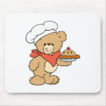 Cute Chef Baker Bear mousepads