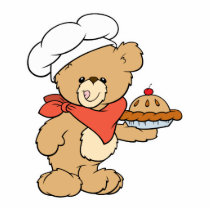 Cute Chef Baker Bear Photo Cutouts