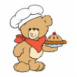 Cute Chef Baker Bear photo sculptures
