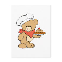 Cute Chef Baker Bear Postcard