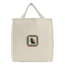 Cute Chequered Christmas Scottie Dog