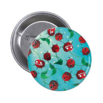 Cute Cherry Pattern buttons