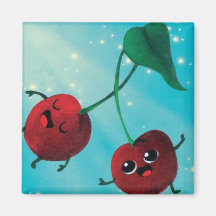 Cute Cherry Pattern Refrigerator Magnet