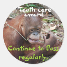 Cute Children's Tooth Care Award Stickers