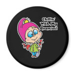 Cute Chillin With My Gnomes Design magnets