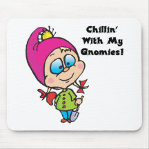 Cute Chillin With My Gnomes Design Mousemats