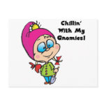 Cute Chillin With My Gnomes Design postcards