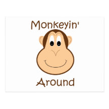 Cute chimp postcard