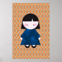 Cute Chinese girl posters