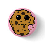 Cute chocolate chip cookie pink buttons