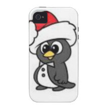 Cute Christmas Baby Penguin Vibe iPhone 4 Case
