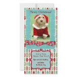 Cute Christmas Beaded Whimsy Customized Photo Card