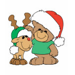 Cute Christmas Bear and Reindeer t-shirts