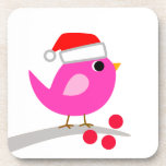 Cute Christmas Bird Drink Coasters