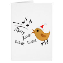 Cute Christmas Birdie Card