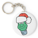 Cute Christmas Bulb in Santa Hat keychains