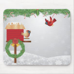 Cute Christmas Cardinals Mousepad