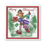 Cute Christmas cartoon elf funny magnets