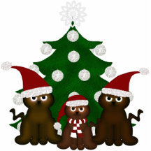 Cute Christmas Kitties Photo Cutout