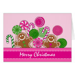 Cute Christmas Lollipops Gingerbreads card
