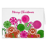 Cute Christmas Lollipops Gingerbreads card