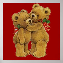 Cute Christmas Pair Poster