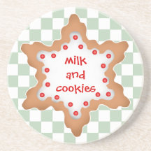 Cute Christmas star cookie Beverage Coasters