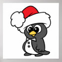 Cute Christmas Tuxedo Penguin posters