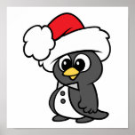 Cute Christmas Tuxedo Penguin posters