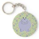 cute chubby hippo keychains