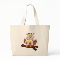cute chubby owl tote bags
