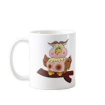 cute chubby owl coffee mugs