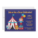 Cute Circus Kid's Birthday Invitation