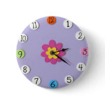 Cute Clock Style Kids Buttons - "Daisy"