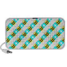 cute CMYK cartoon bumble bee Travel Speakers