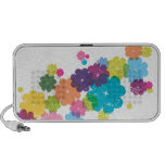 Cute CMYK flower pattern doodle speaker