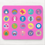 Cute Colourful Cartoon Icons mousepads