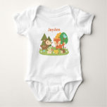 Cute Colourful Woodland Animal For Babies Tee Shirts