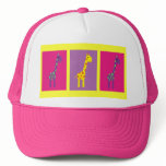Cute & Colurful Cartoon Giraffes Custom Pink hats